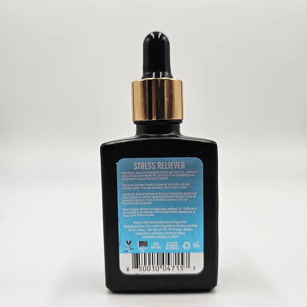 Likwid Rx‎ Stress Reliever 100% Natural Hair Oil 1oz. (30mL) Deep Conditioning